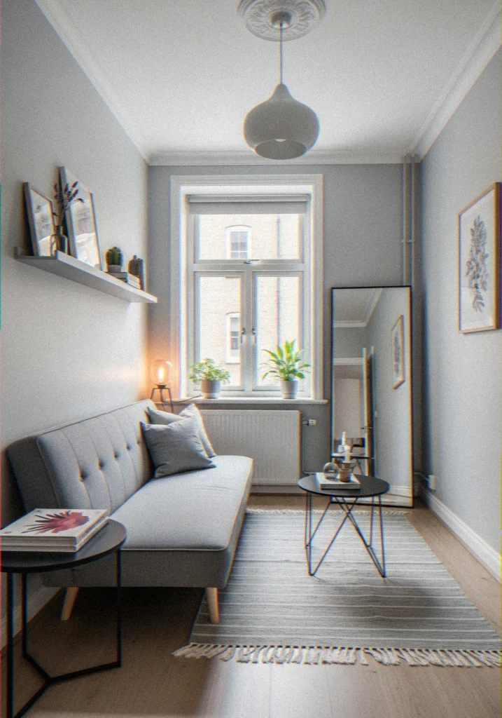 Grey Curtains Hung Rig