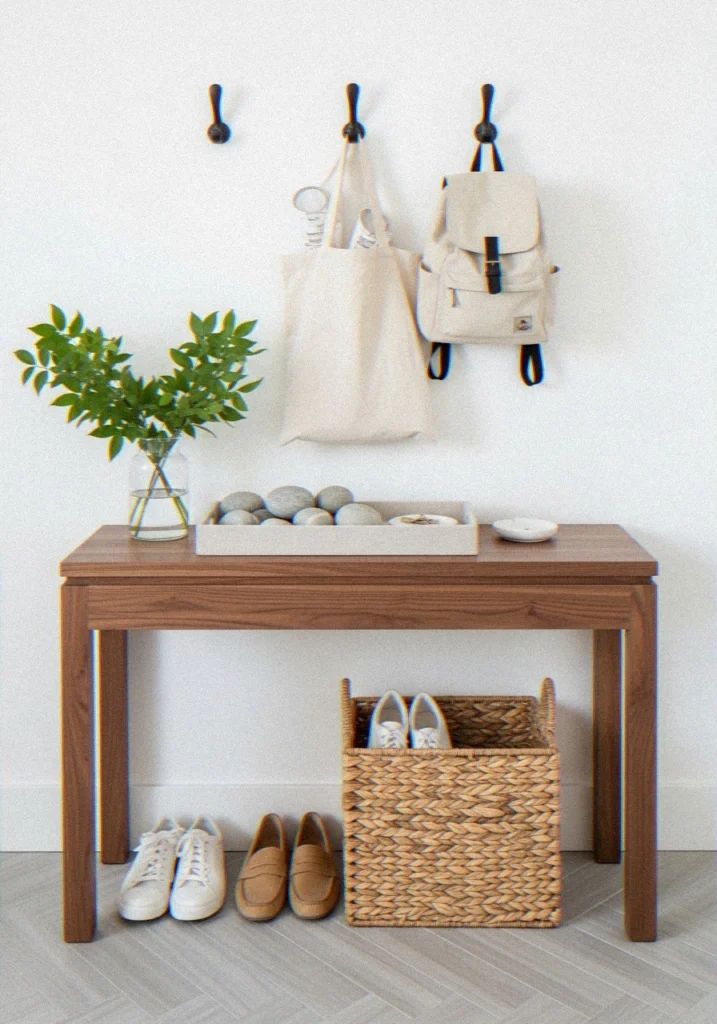 Narrow Console Table as a Drop Zone
