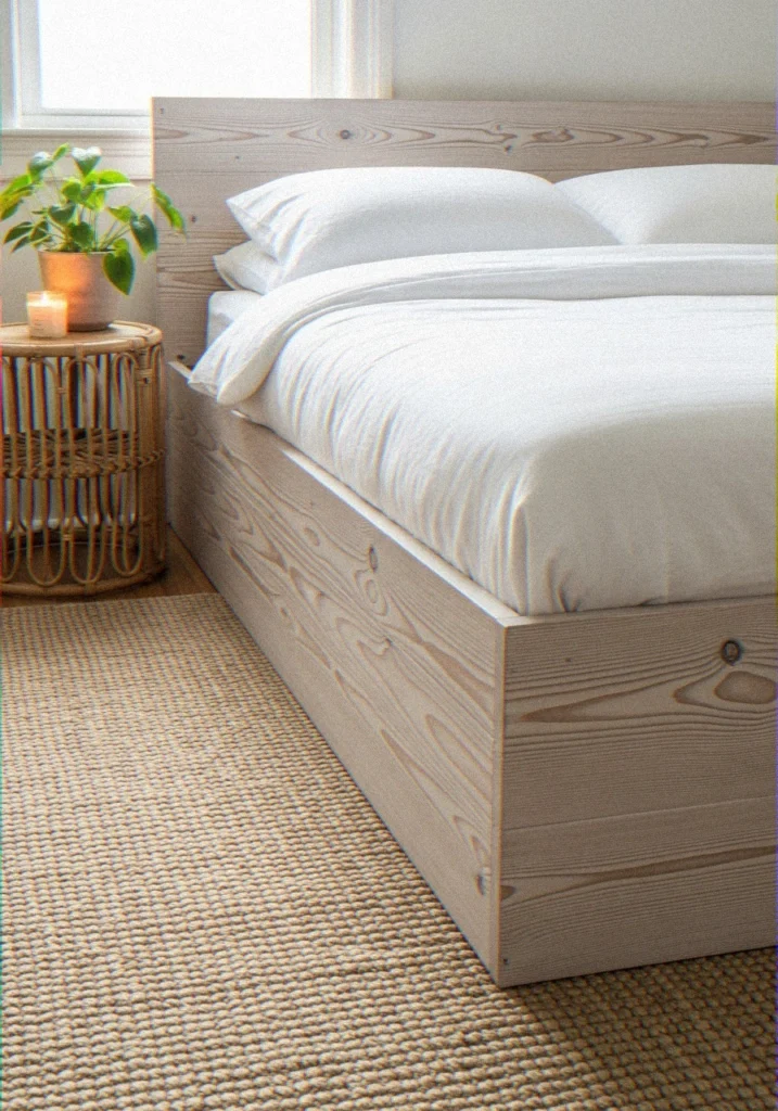 Natural Wood Bed Frame