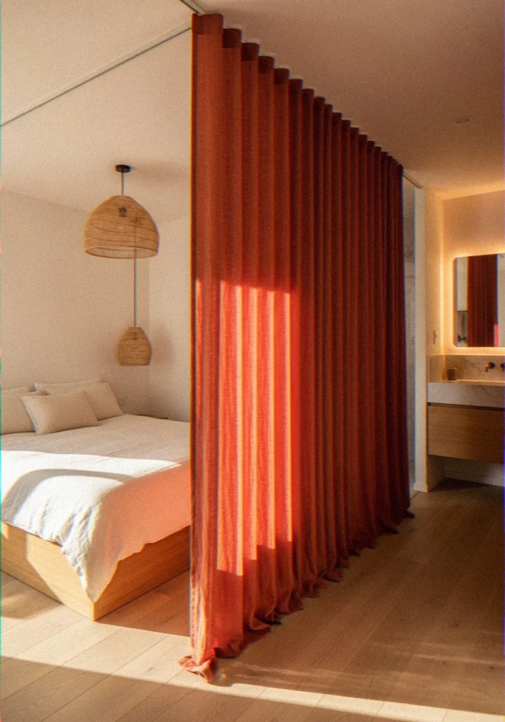 . Replace the Door With a Curtain