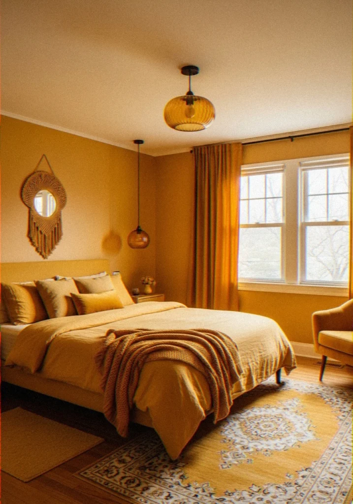 The Full Yellow Maximalist Bedroom