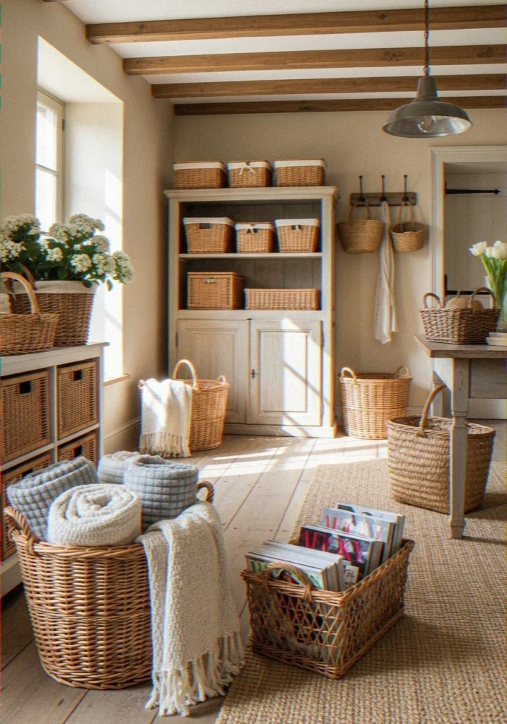 Use Baskets for Storage and Style