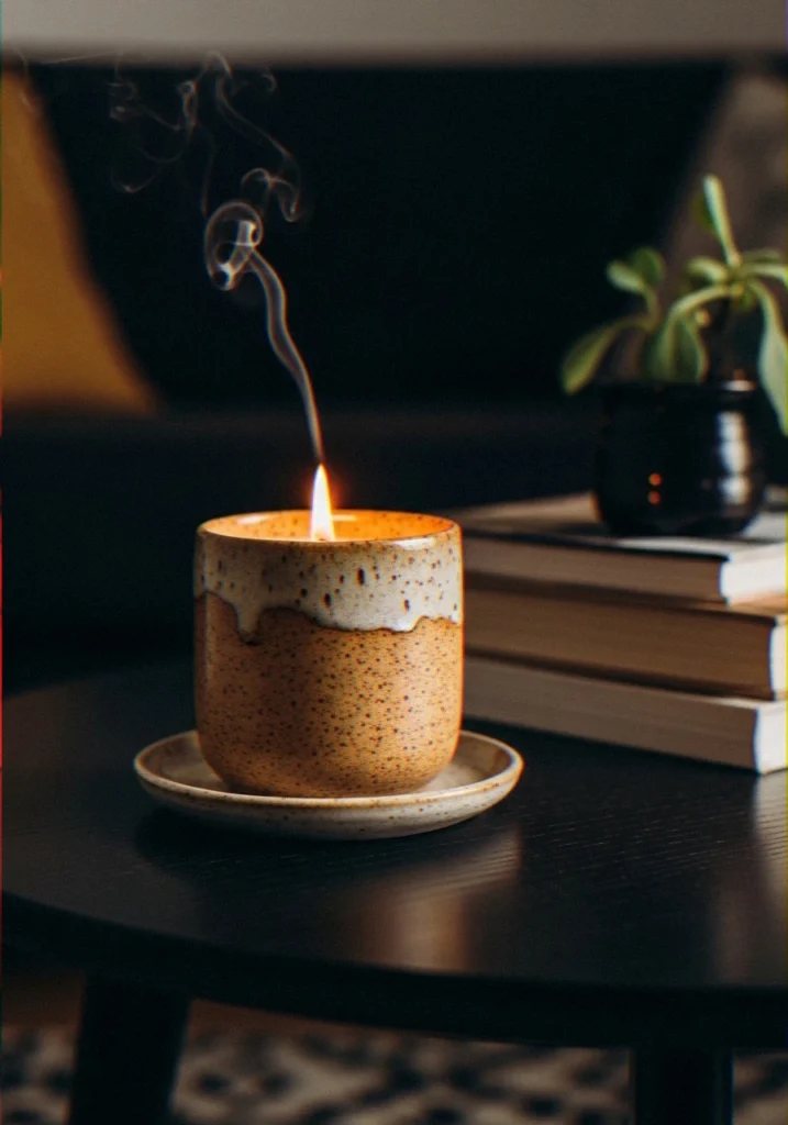 Use Stacked Wooden Coasters as Decor]