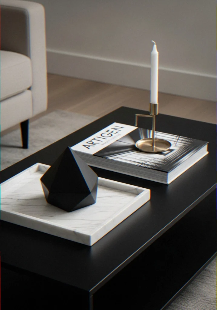 Use a Marble or Stone Tray for a Luxe Look
