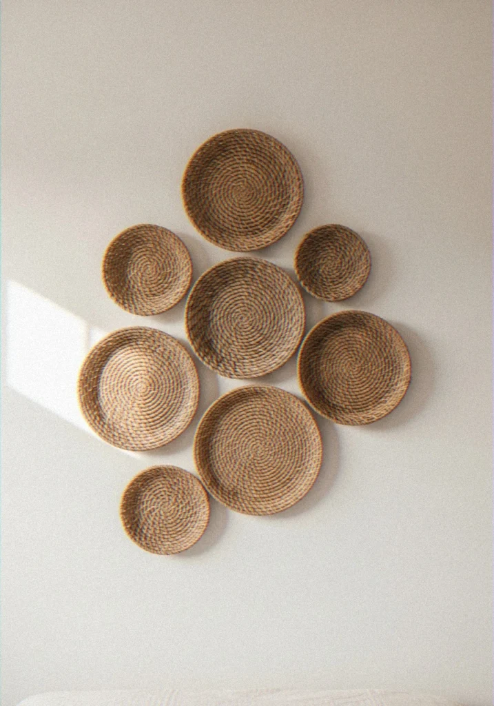 Woven Wall Baskets in an Asymmetric Arrangement