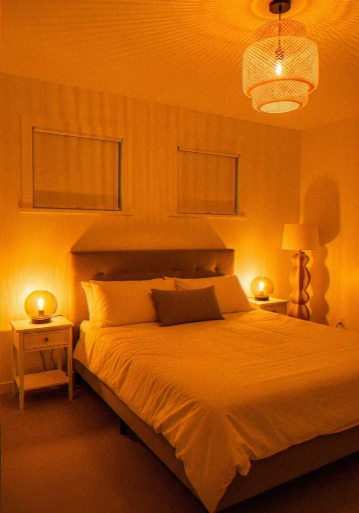 Yellow Bedroom Lighting