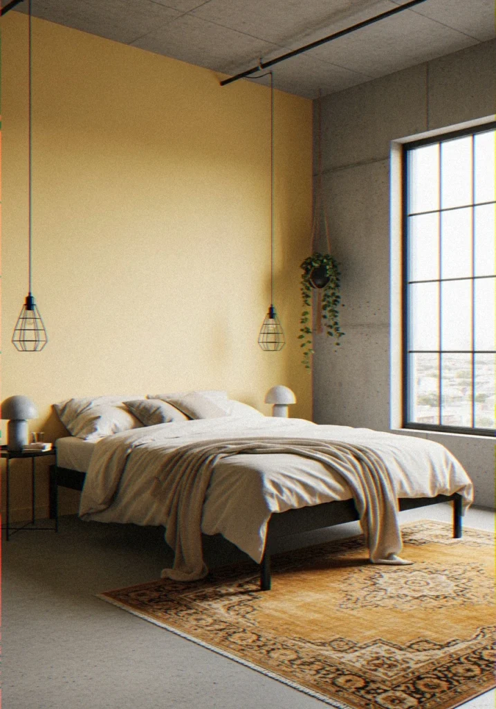 Yellow with Concrete or Industrial Accents