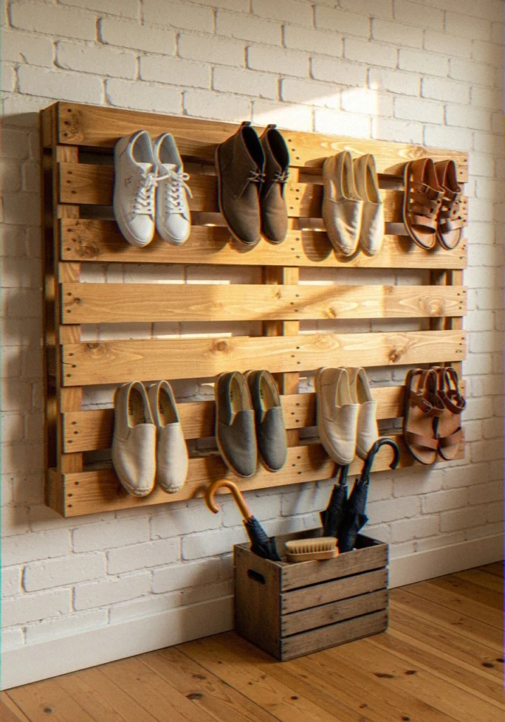 ertical Pallet Shoe Rac