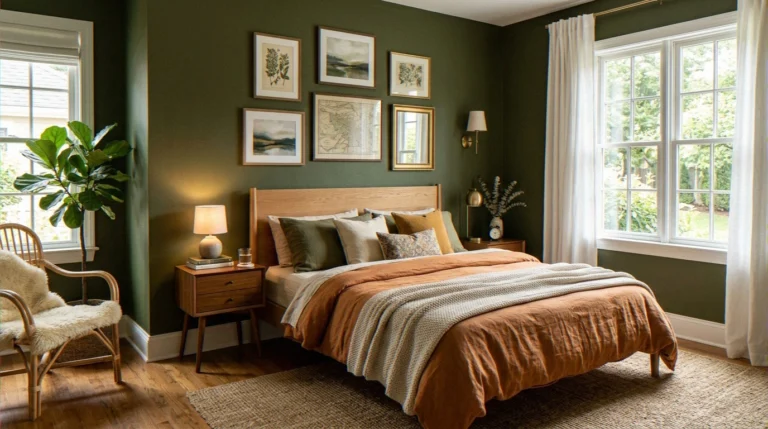 37 Stunning Olive Green Wall Bedroom Ideas You'll Love
