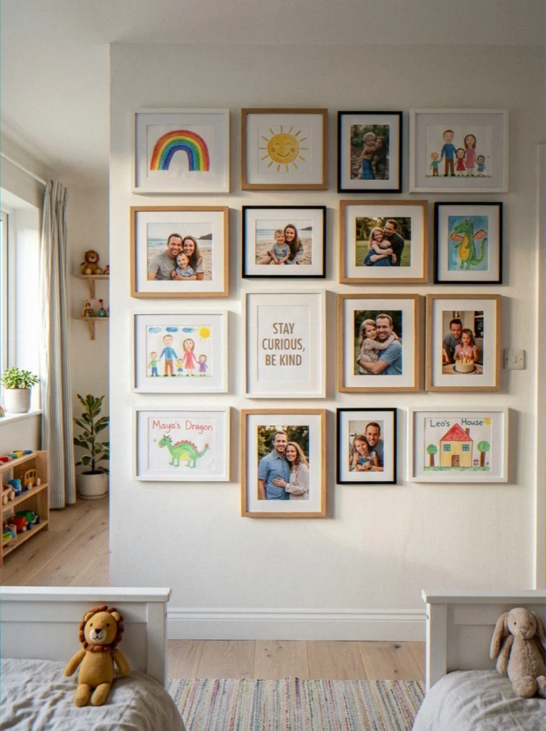 A Shared Gallery Wall Both Kids Build Together