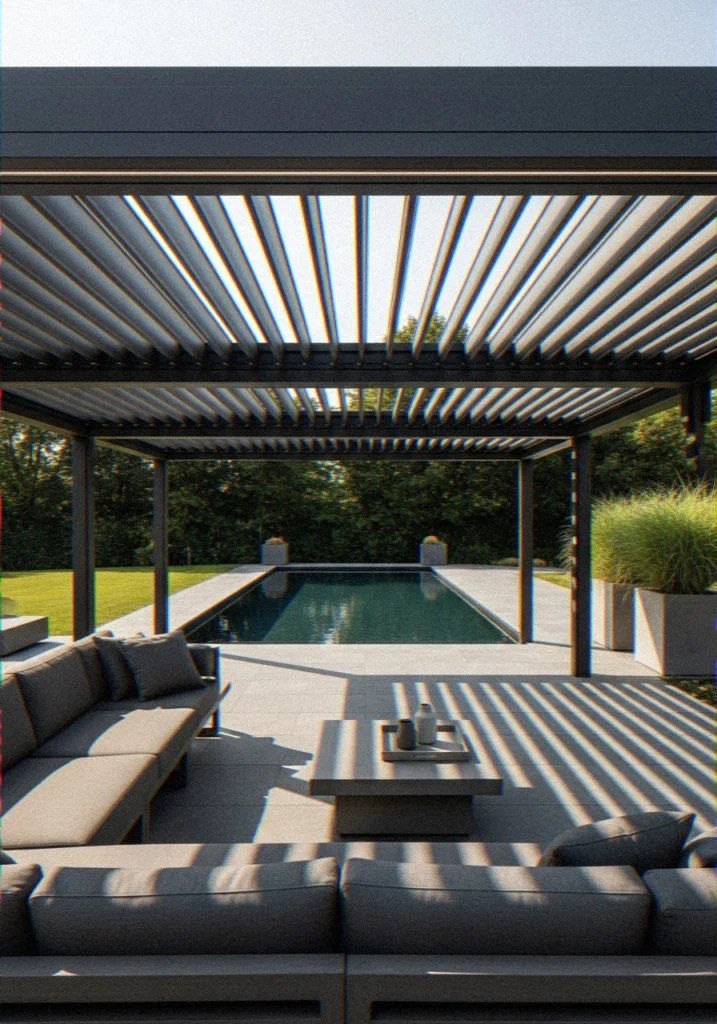 Bioclimatic Pergola With Adjustable Louvers