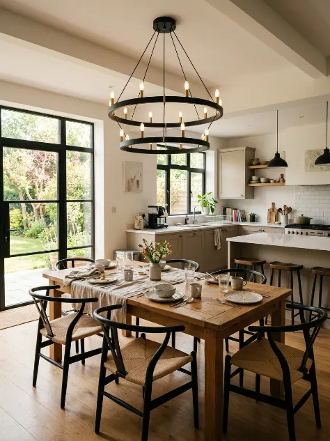 Black And Gold Ring Chandelier