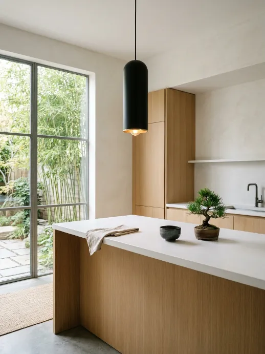 Black Linear Bar With Minimal Gold Tips