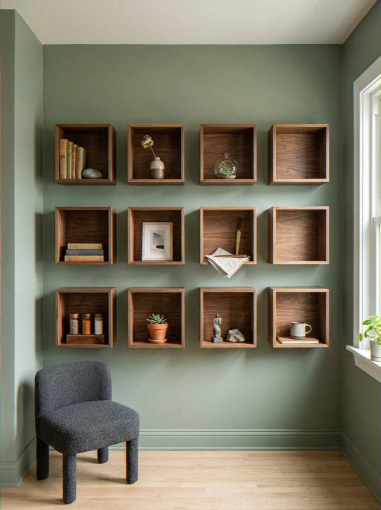 Box-Frame Floating Shelves