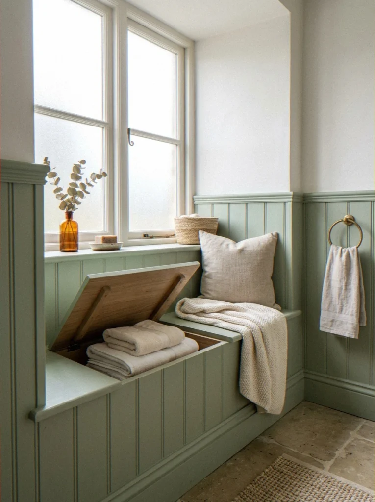 Built-In Window Seat With Hidden S
