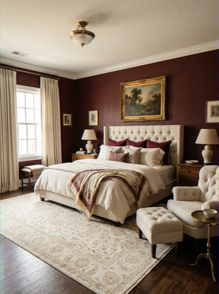 Burgundy and Cream