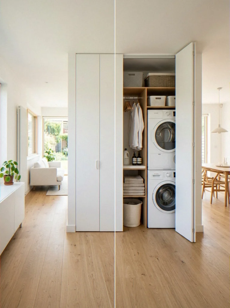 Converting a Closet Into a Laundr