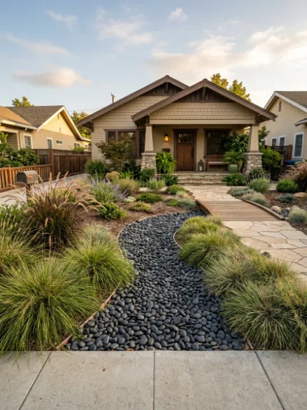 . Dry River Bed Pathway — M