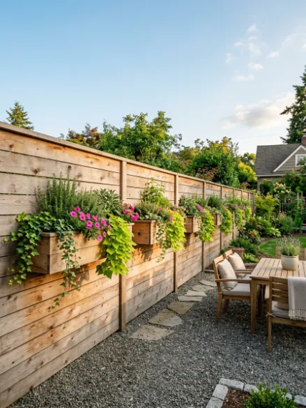 Espalier Trees Against a Fence