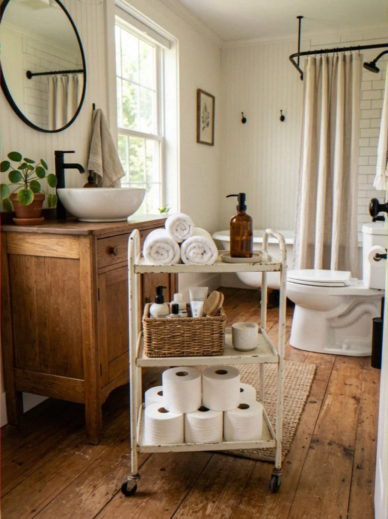 Farmhouse Rolling Cart