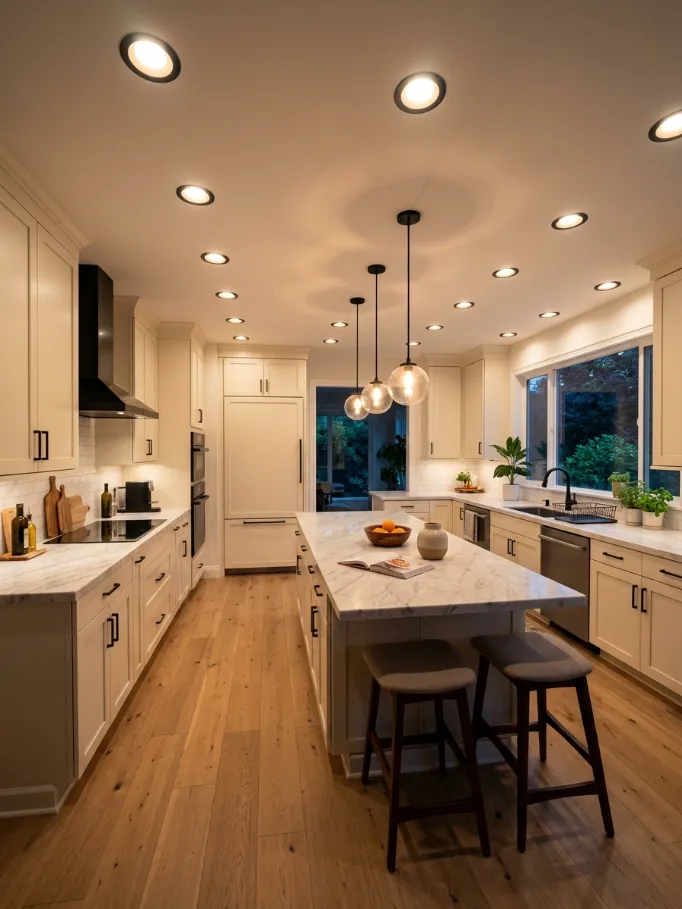 Gold-Toned LED Strip Lighting