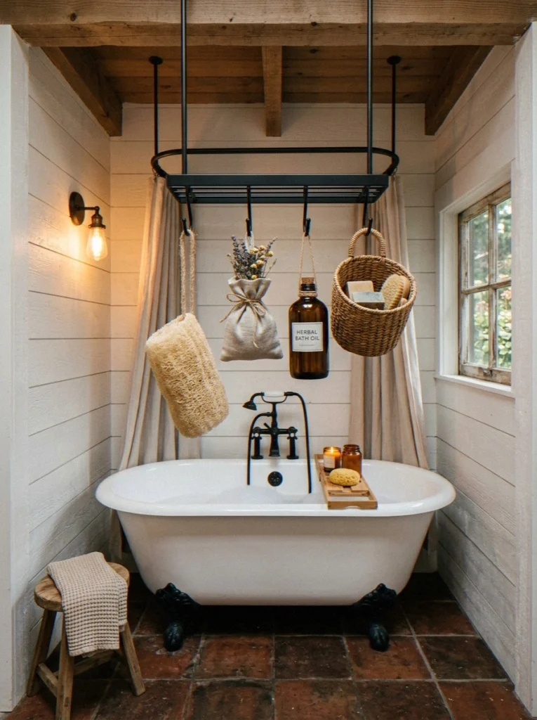 Hanging Pot Rack Above the 