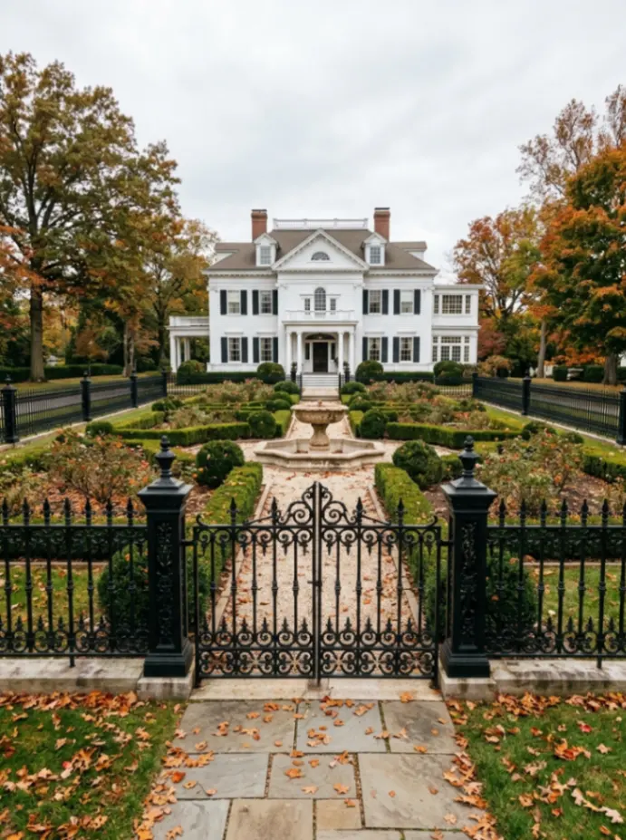 Horizontal Slat Front Fence (Conte