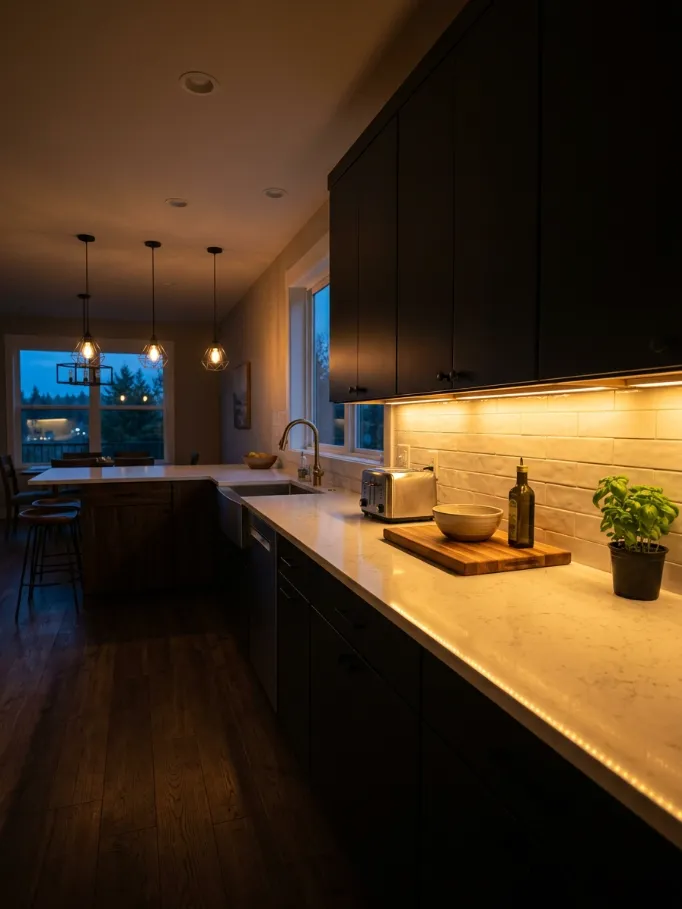 Industrial Black And Gold Chandelier