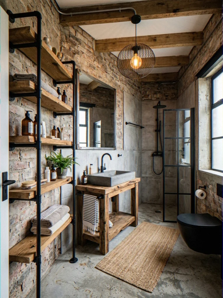 Industrial Farmhouse Bathroom Id