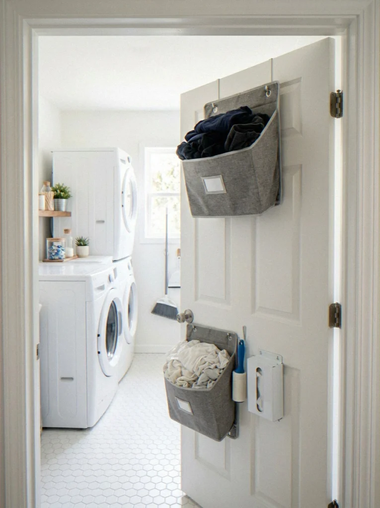 Install Pull-Out Hampers Inside Cabinets