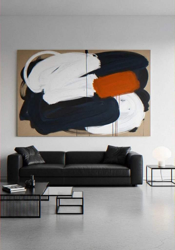 Large Abstract Canvas" (Modern I