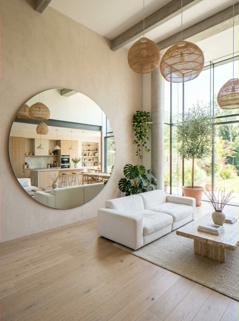 Large Mirror Wall Decor Living Room Modern