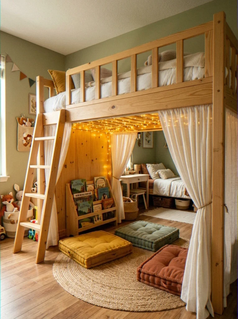 Loft Bed With a Pl