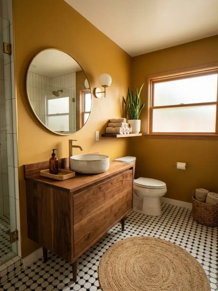  Mustard Yellow + Walnut