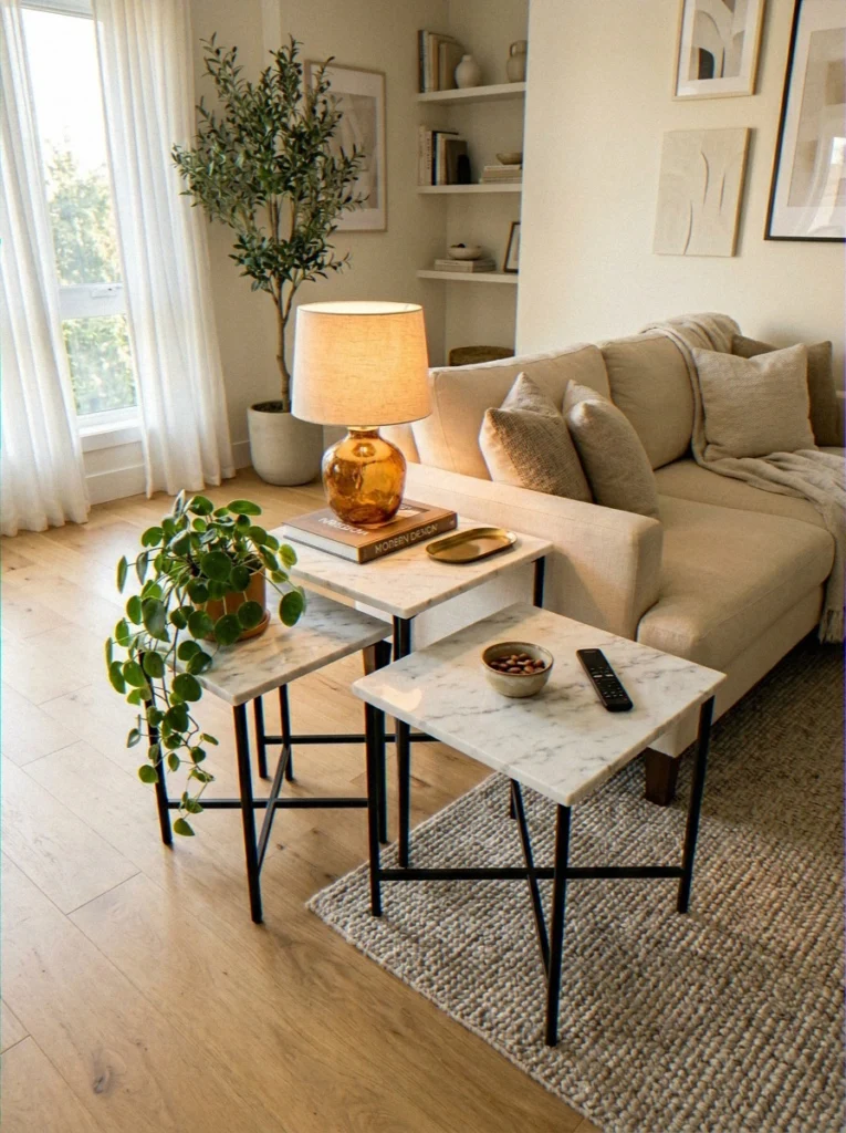 Nesting Tables Instead of a Side Ta