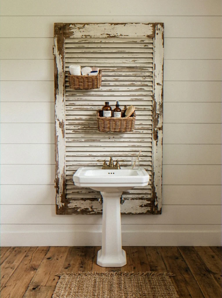Old Shutter Repurposed as 