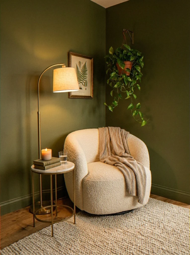 Olive Green + Natural Linen Bedding