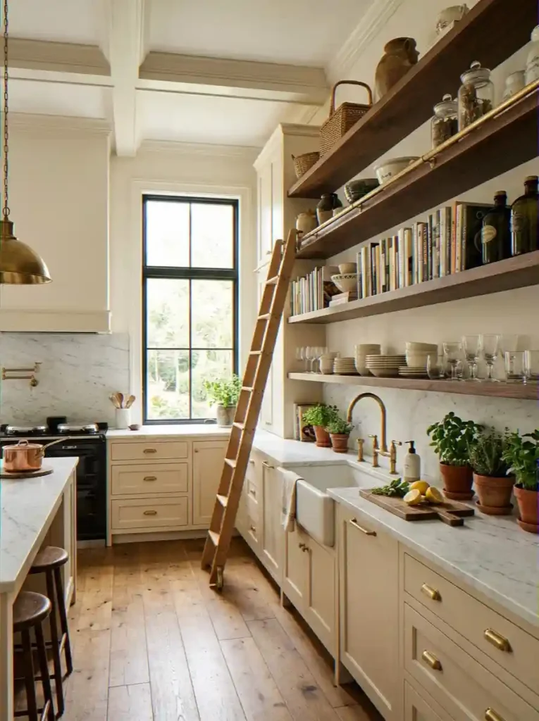 Open Shelving All the Way to the Ceiling