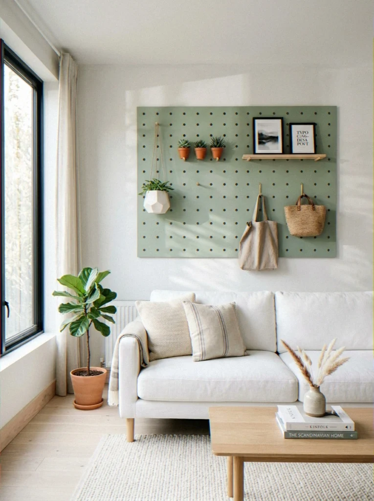 Painted Pegboard Display