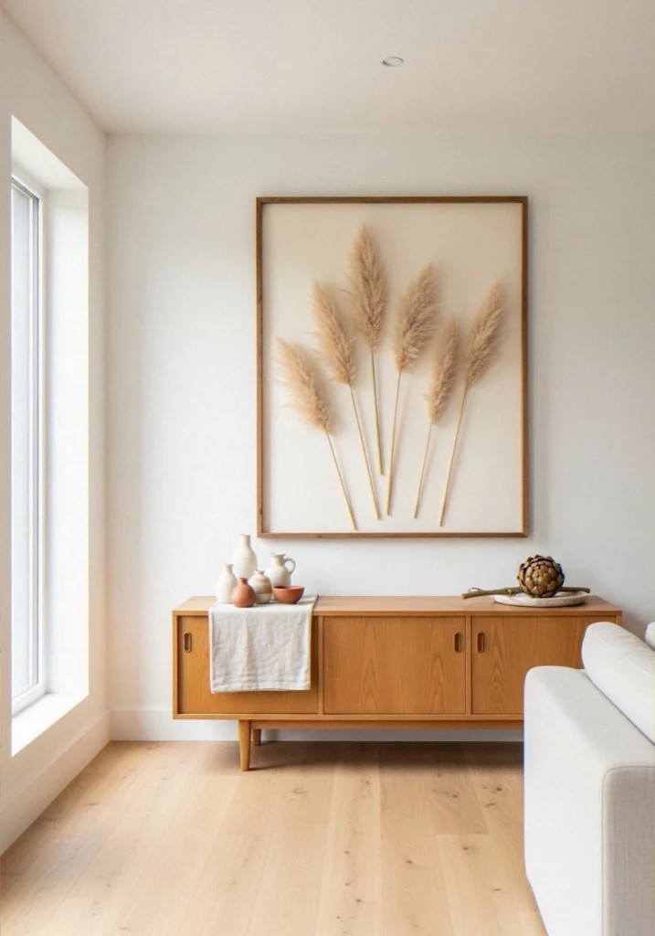 Pampas Grass Canvas Fra