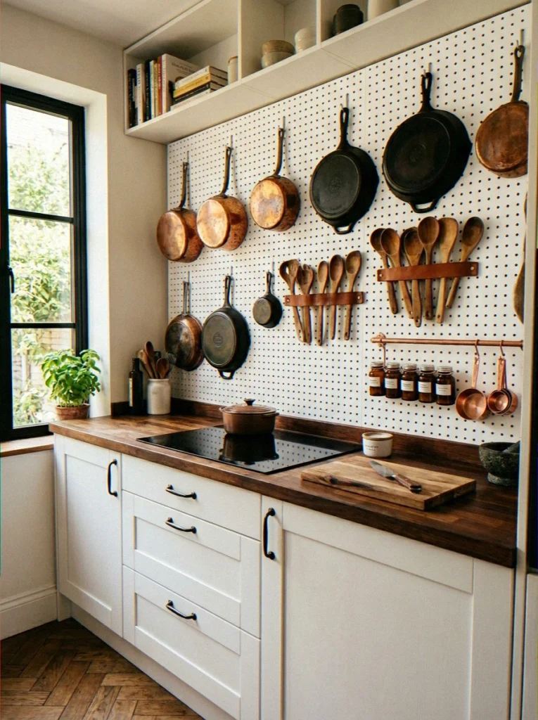 Pegboard Backsplash
