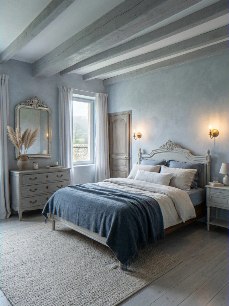 Powder Blue, Soft Grey, 