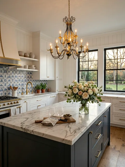 Rattan Shade With Black And Gold Fittings