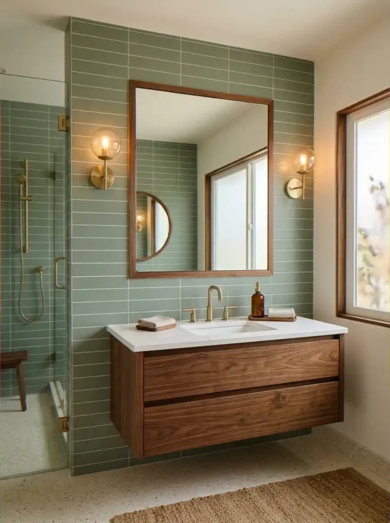 Recessed Medicine Cabinet with Wooden Frame