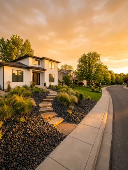 Rock + Concrete Planter Wall