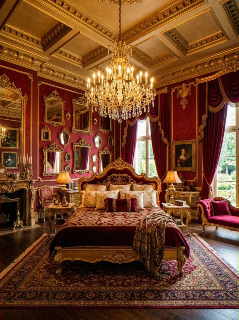 Ruby and Antique Gold Maximalism