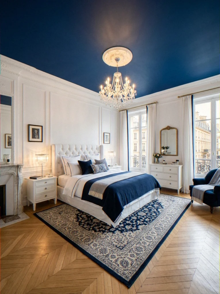 Sapphire Ceiling with White Crown M