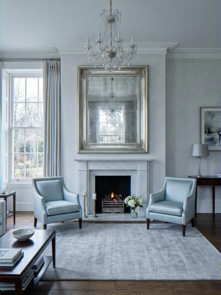 Silver-Leaf Framed Mirror