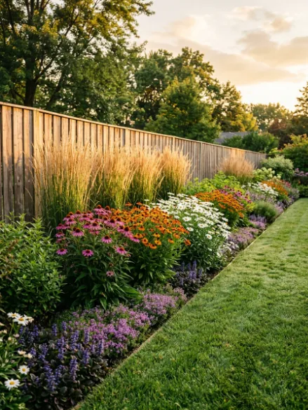String Lights Along the Fence Line