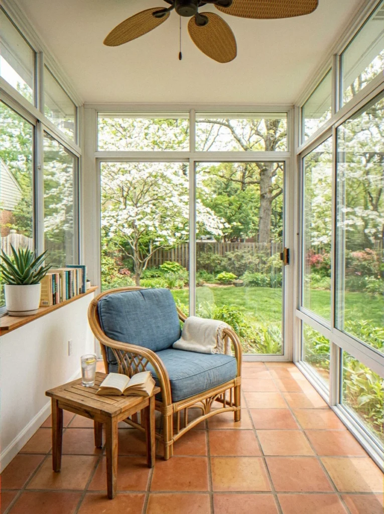 Sunroom or Covered Porch Reading Nook